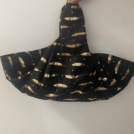 Infant Weigh Sling - Black/Gold Feather